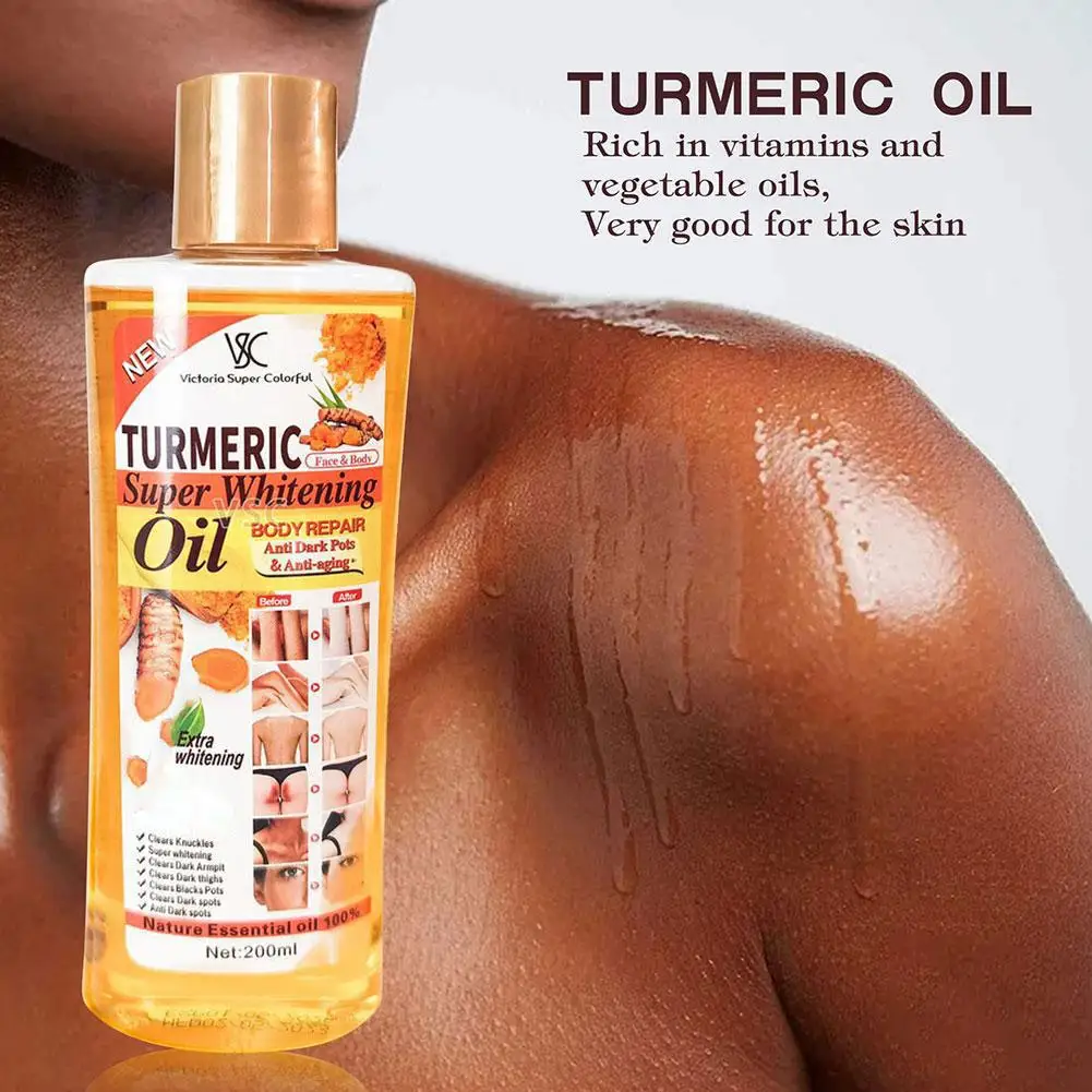 Turmeric Essential Oil Facial Body Massage oil Moisturizing Diffuser Aromatherapy Brightening Smoothing Body Face Skin Care 200m thumbnail 5