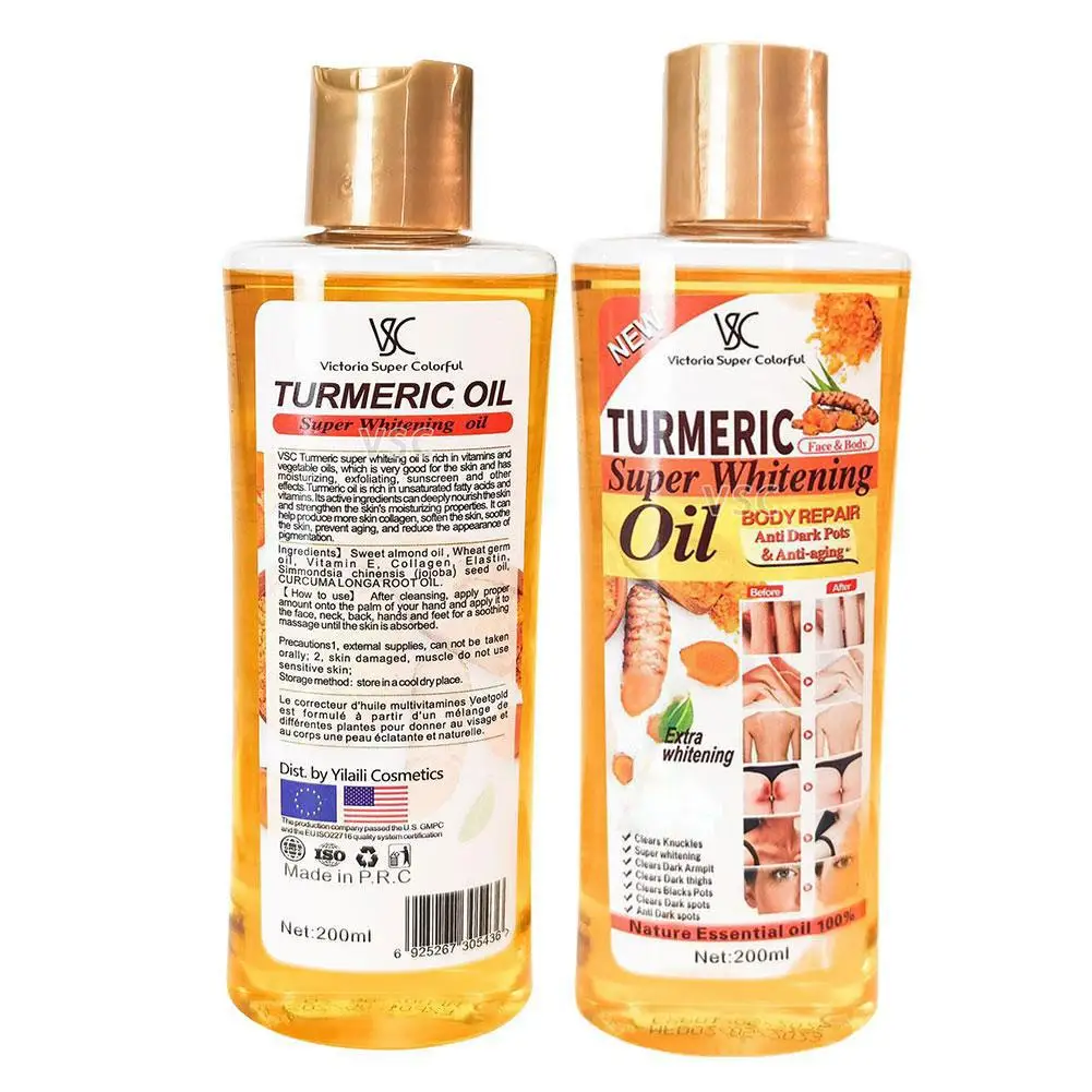 Turmeric Essential Oil Facial Body Massage oil Moisturizing Diffuser Aromatherapy Brightening Smoothing Body Face Skin Care 200m thumbnail 3