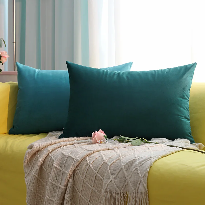 Soft Velvet Cushion Covers Plaid Pillowcases for Living Room Sofa 30x50 cm Nordic Home Decoration Pillows Cover thumbnail 2