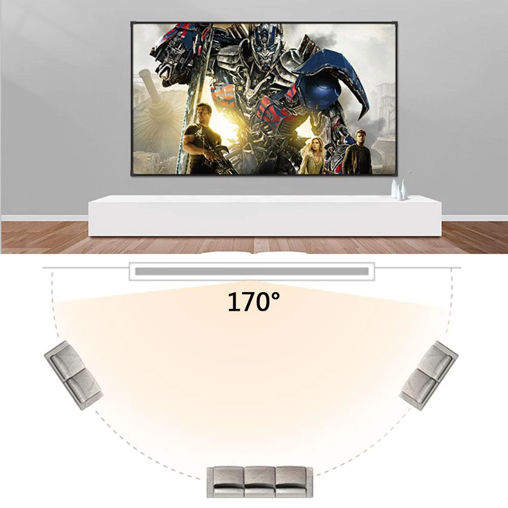 60 84 100 120 150 Inch Projector Screen Portable Projection Screen16:9,Outdoor Movie Screen For Travel Home Theater For HY300 thumbnail 6