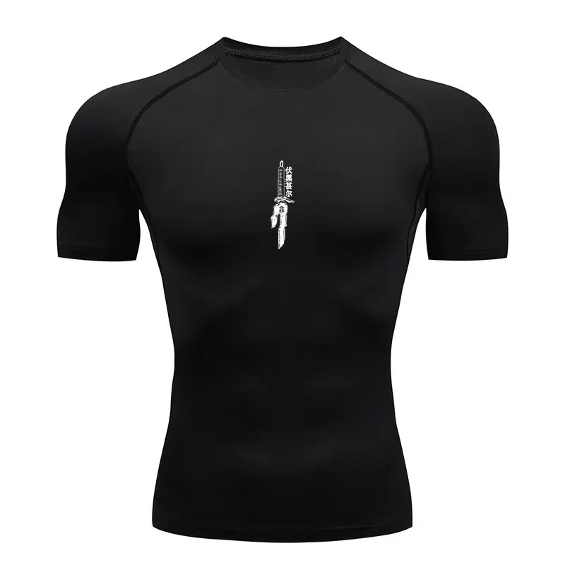 Anime Jujutsu Kaisen Compression Shirt Men Fitness Gym Sport Running T-Shirt Rashgard Tops Tee Quick Dry Short Sleeve T-Shirt thumbnail 6