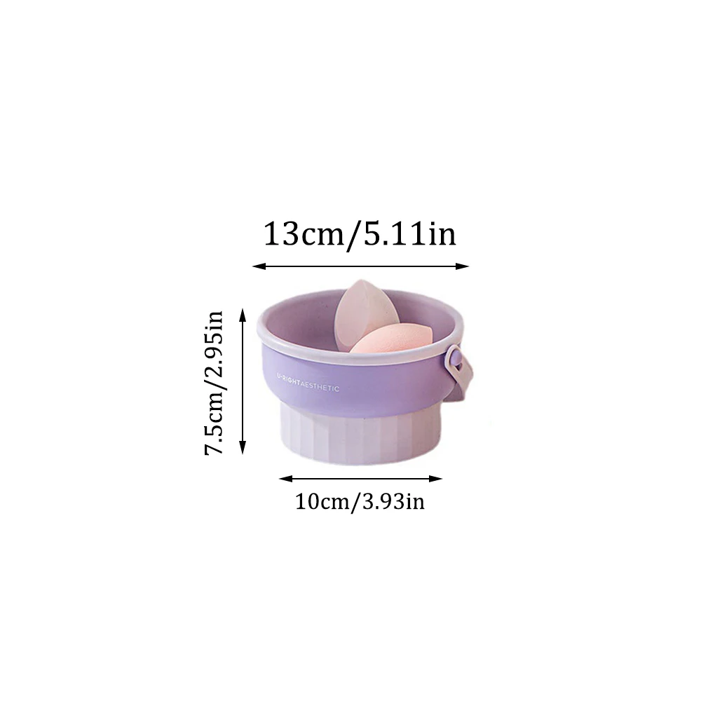 Makeup Brush Cleaning Bowl Beauty Egg Cleaning Tool Storage Set Brush Powder Puff Dry Cleaning Silicone Drying Shelf thumbnail 5