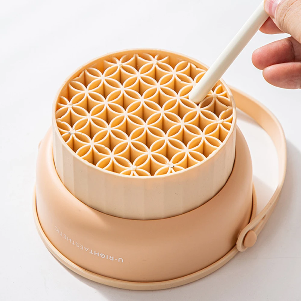 Makeup Brush Cleaning Bowl Beauty Egg Cleaning Tool Storage Set Brush Powder Puff Dry Cleaning Silicone Drying Shelf thumbnail 3