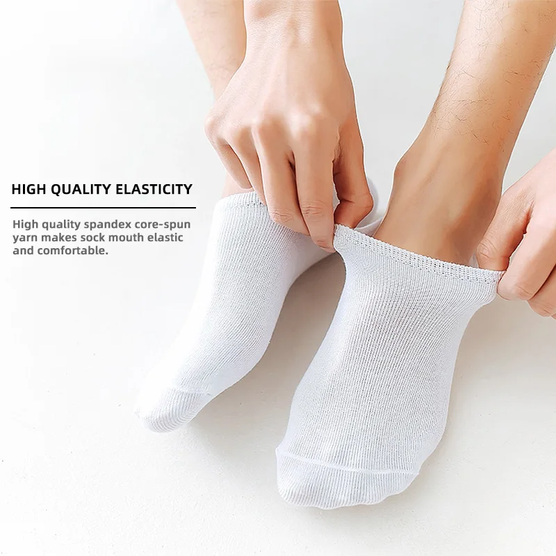 5/10 Pairs Men's Invisible Socks Slippers Cotton Silicone Non-slip Summer No-show Ankle Socks Casual Breathable Thin Boat Sock thumbnail 3