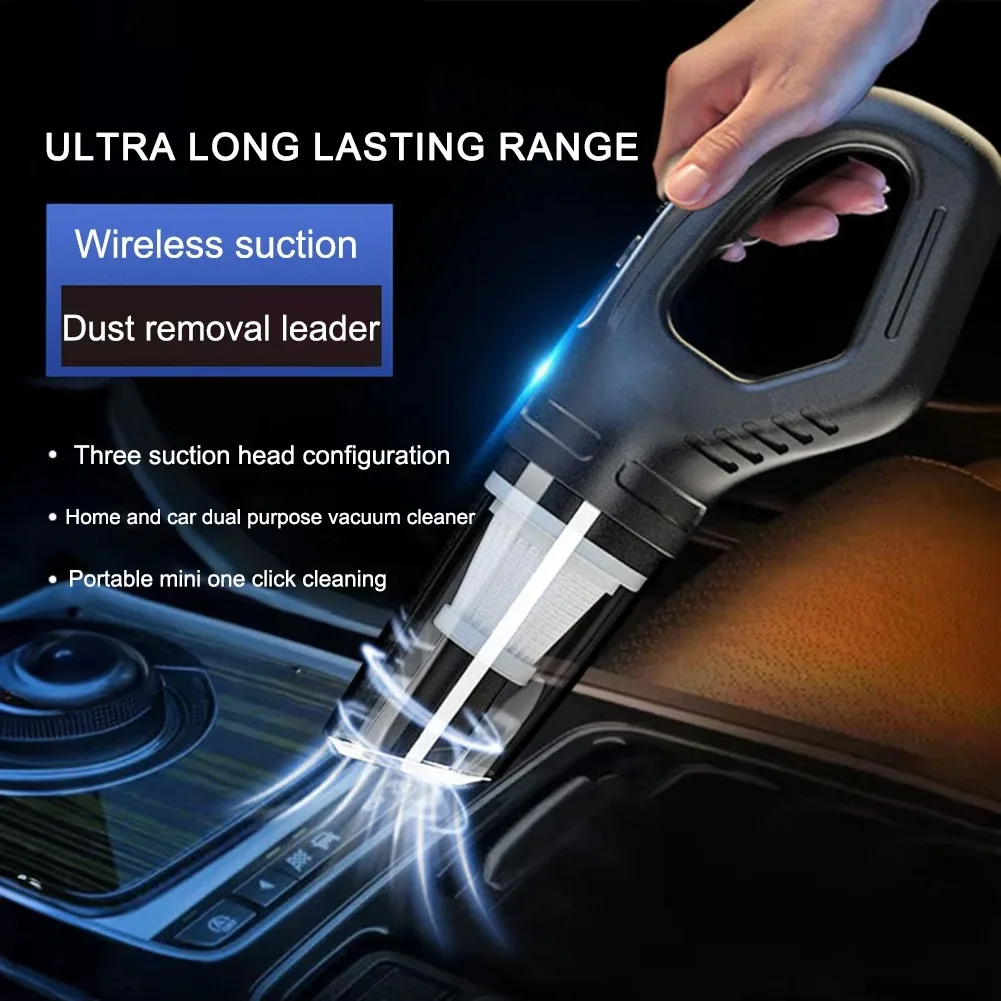 120W Portable Car Vacuum Cleaner USB Charging Handheld Cordless Vacuum Cleaner Powerful Suction for Auto/Home/Office/Pet Hair thumbnail 2