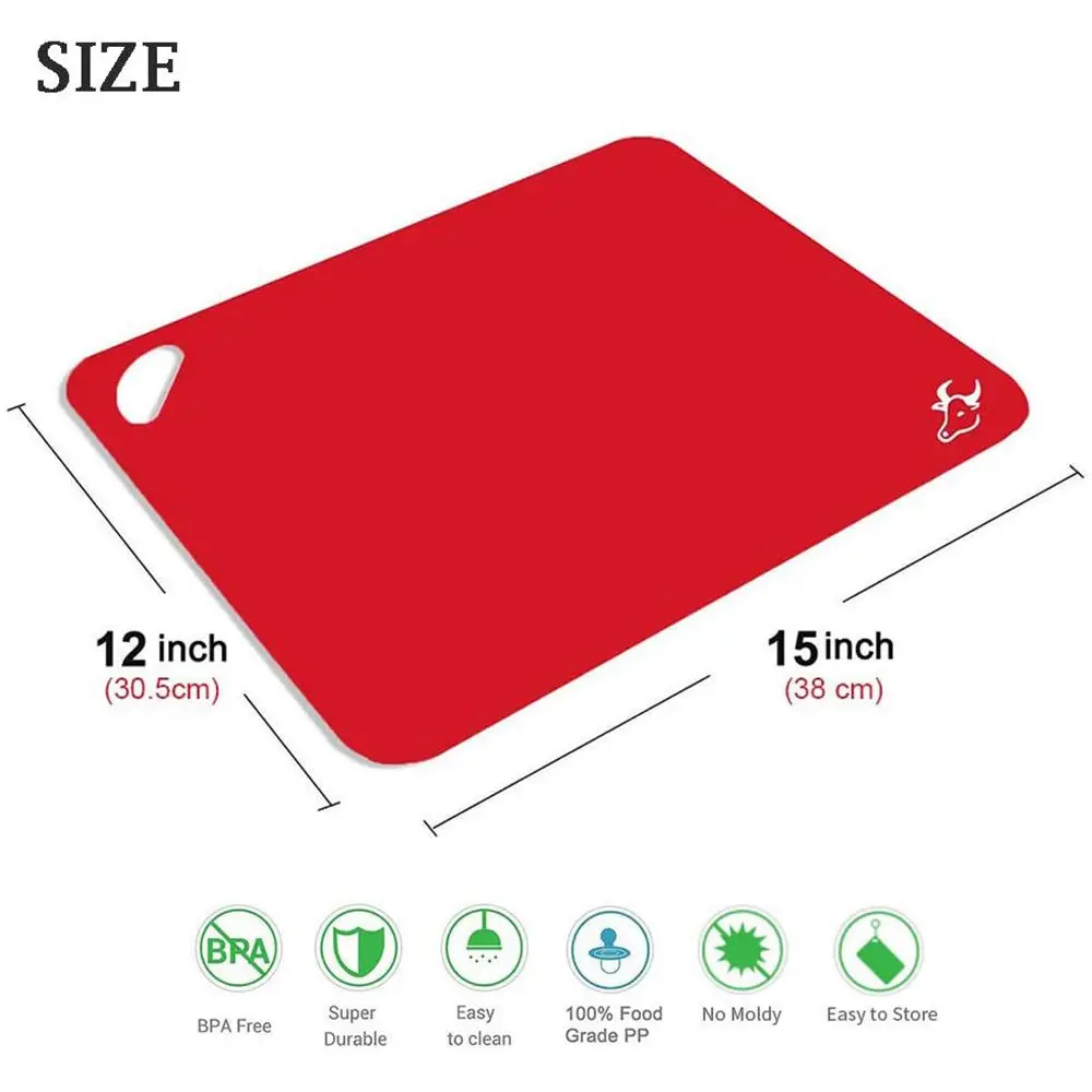 Portable Cutting Mat Set Colorful Kitchen Cutting Board Flexible Non-Stick Easy Clean Modern Cutting Boards Kitchen Tools thumbnail 5