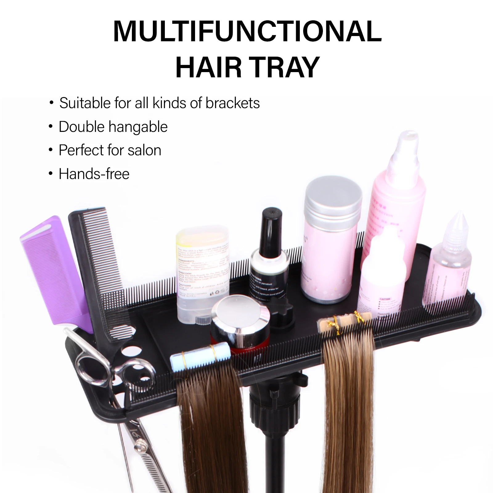 Double-Side Teeth Extension Display Tray Multifunction Hair Tray For Wig Stand Easy To Place Salon Hairdressing Styling Tool thumbnail 4