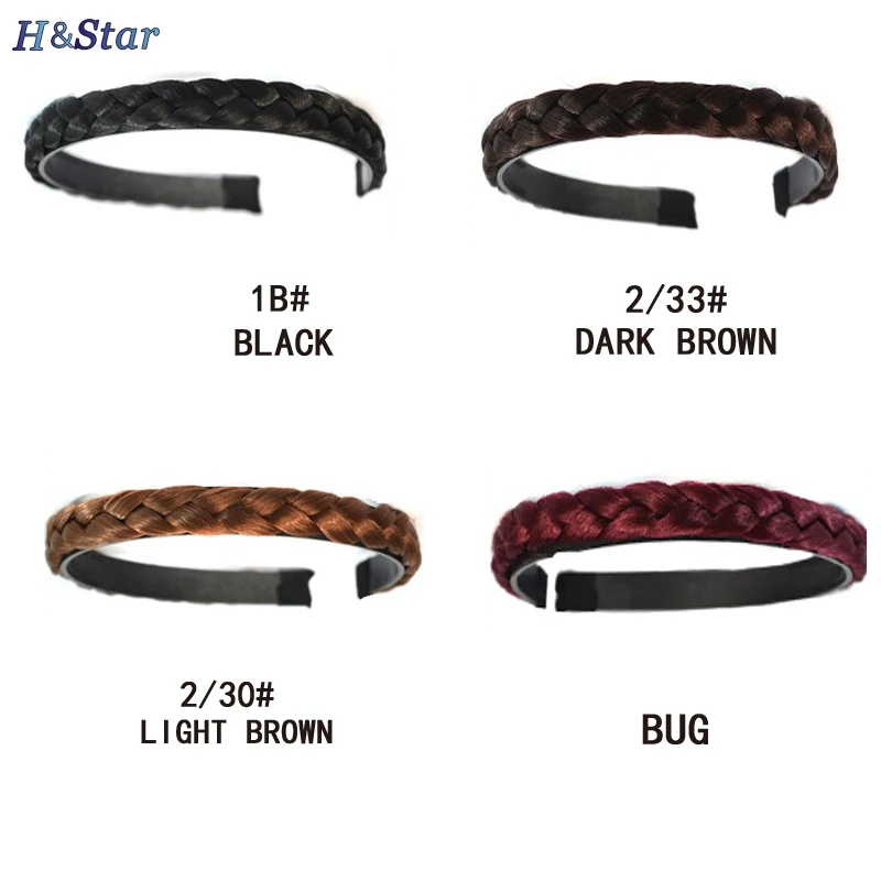 H&STAR Synthetic Braided Headband  Hair Band Tooth Non-slip Fishbone Braid Style Hairdband Pressure Accessories Ladies Headwear thumbnail 5