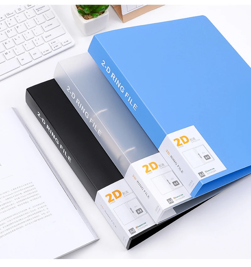 2-ring File Binder File Folder A4 Binder Folder Cover Office Document Organizer Can Hold 200 Sheets Test Paper Desk Organizer thumbnail 6