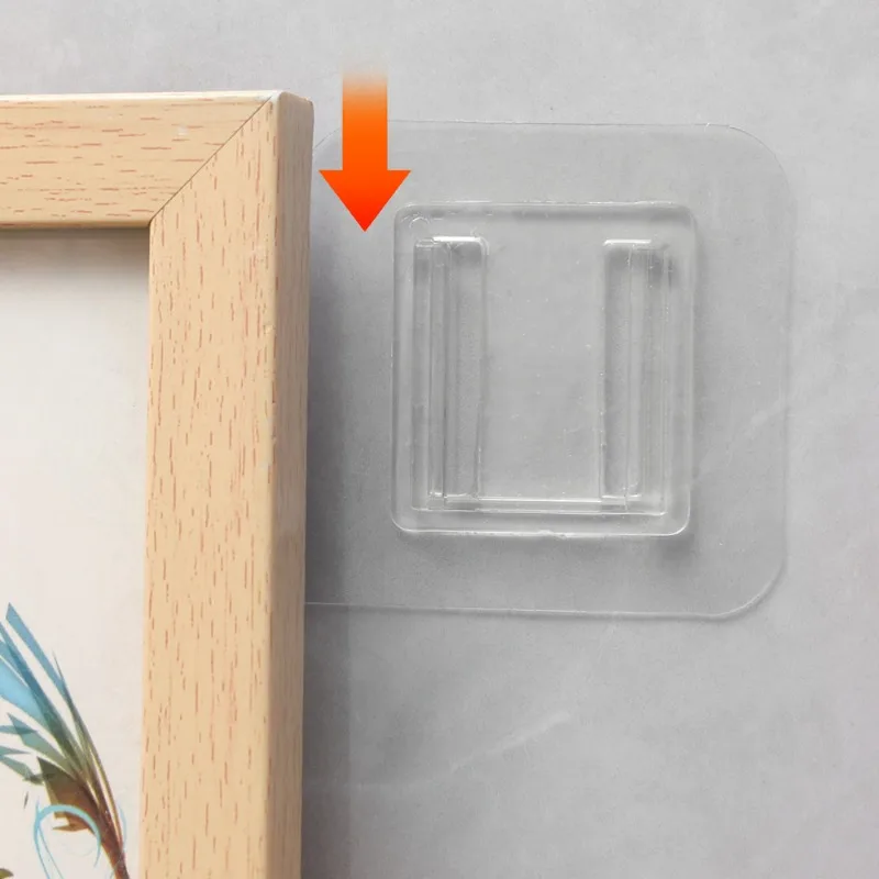 40/2pcs Double Side Hooks Transparent Invisible Traceless Hook Self-Adhesive Wall Storage Holder Kitchen Bathroom Towel Key Rack thumbnail 4