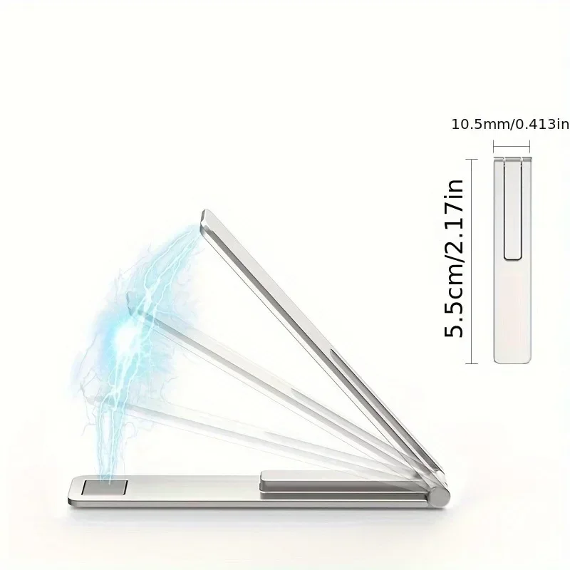 Ultra-thin Minimalist Mobile Phone Holder Metal Folding Back Stick Phone Desktop Holder Portable Mobile Support Phone Stand thumbnail 2