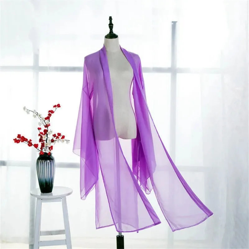 Hanfu Cardigan Ancient Chinese Sleeve Shirt Tang Dynasty Thin Chiffon Classical Folk Dance Clothes Cosplay Stage Costume thumbnail 3
