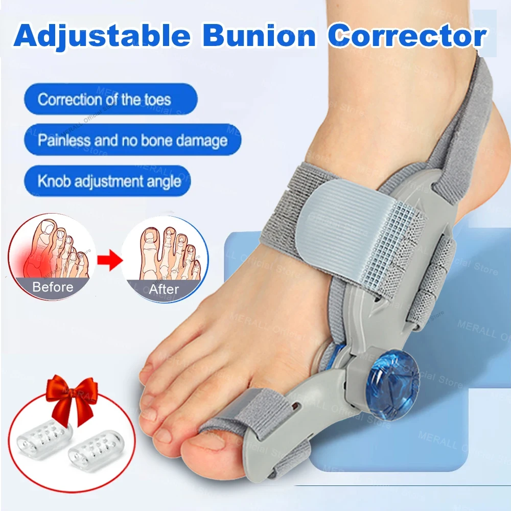 Adjustable Bunion Corrector Toe Separator Hallux Valgus Relief Toe Corrector Straightener Finger Correction Orthopedic Pedicure thumbnail 2