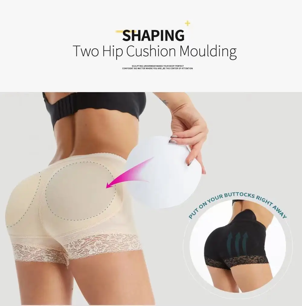 Women Butt Lifter Panty Fake Buttock Body Shaper Padded Underwear Lady Lift Bum High Waist Tummy Control Hip Panties thumbnail 3