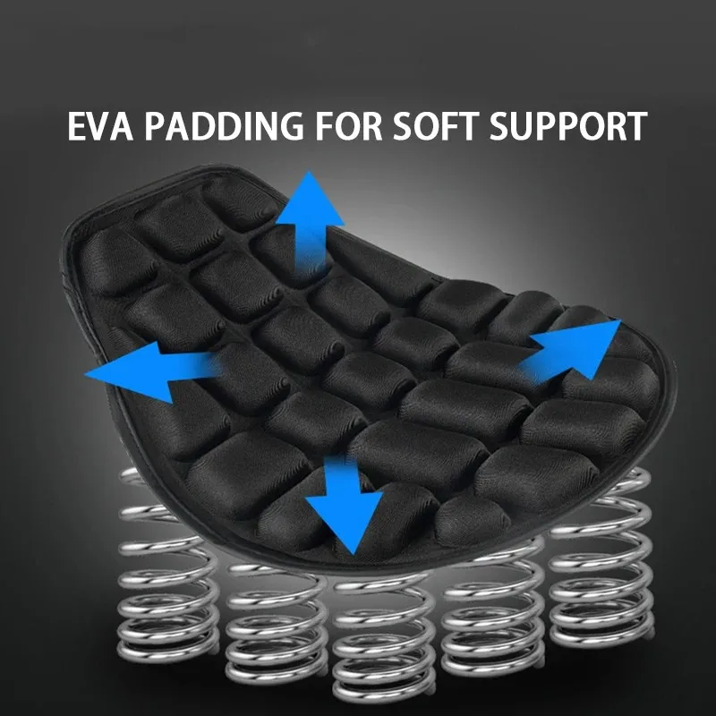 SEAMETAL Motorcycle Seat Cushion Black Foam Soft Comfortable Breathable Seat Covers Mats Motorcycles Electric Bike Accessories thumbnail 5