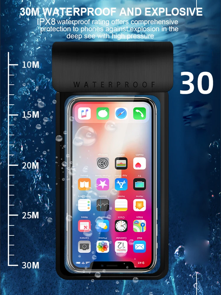IPX8 Universal Waterproof Case For iPhone 13 Case WaterProof Bag For iPhone 13 14 15 16 Pro Max 12 Underwater Mobile Phone Cover thumbnail 2