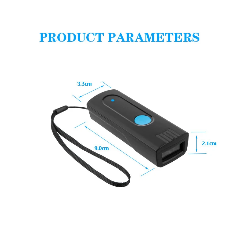 Mini Pocket Barcode Scanner Wireless Bluetooth Instant Upload or storage Mode Optional Support IOS Android Windows System thumbnail 2