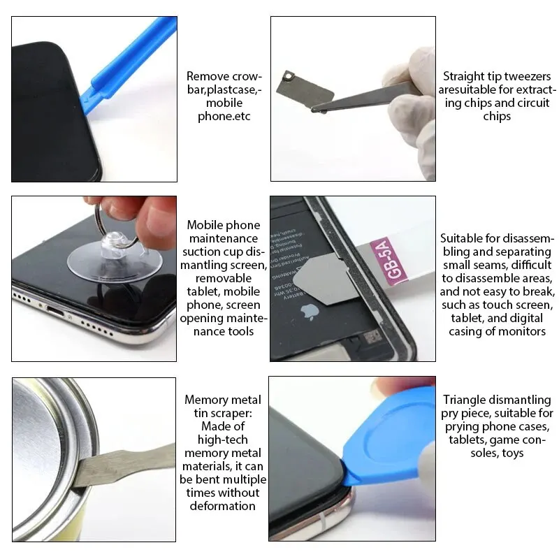 14/20/23 IN 1 Screen Opening Mobile Phone Combination Disassemble Repair Kit For iPhone Multi Function Remove Screen Repair Tool thumbnail 4