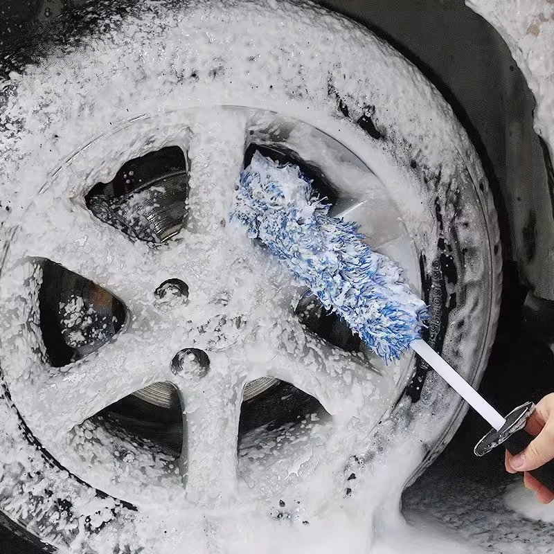 Microfiber Car Wheel Brush Cleaner Brush Rim Cleaner Brush Tire Brush Wheel Cleaning Brushes Auto Wash Glove Accessories thumbnail 6