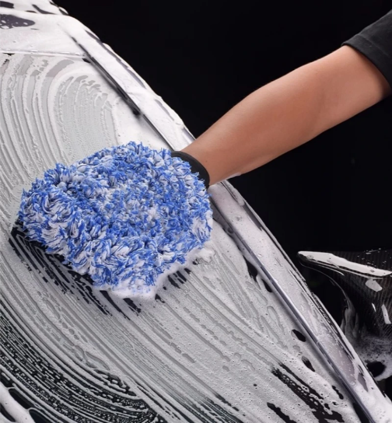 Microfiber Car Wheel Brush Cleaner Brush Rim Cleaner Brush Tire Brush Wheel Cleaning Brushes Auto Wash Glove Accessories thumbnail 3