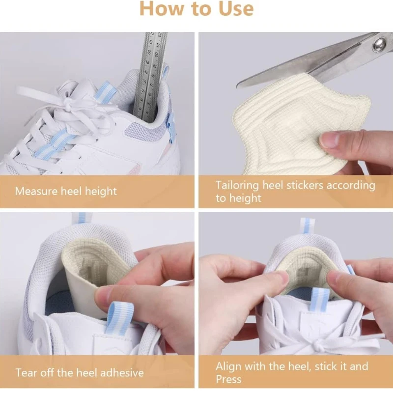 2/20PCS Heel Insoles for Shoes Patch Heel Pads for Sport Shoes Adjustable Size Feet Pad Insole Shoe Heel Protector Back Sticker thumbnail 6