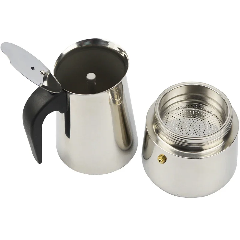 2/4/6/9 Cups Stainless Steel Coffee Maker Moka Pot Espresso Maker Cups Latte Percolator Stove Top Espresso Pot thumbnail 4