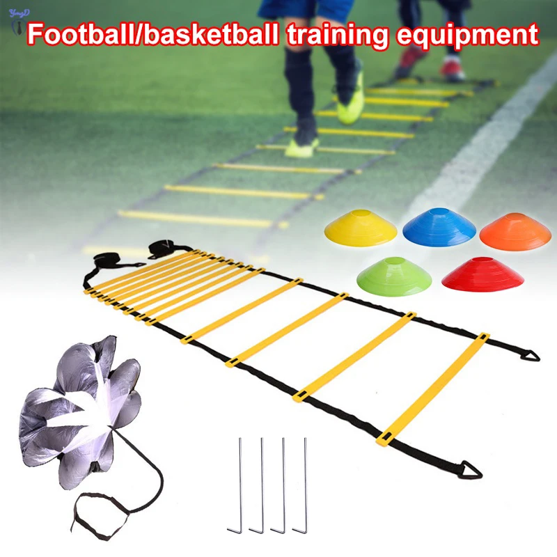 Agility Training Football Soccer Equipment, Fitness Training Disc Cones Ladder Chute Running Umbrella for Speed Balance Footwork thumbnail 3