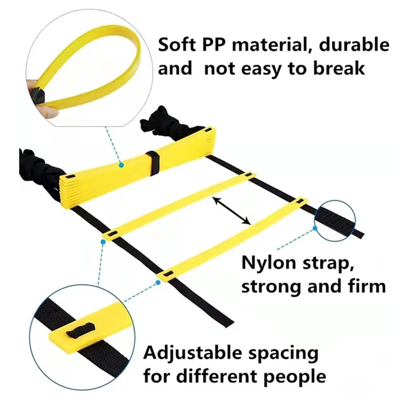 Agility Training Football Soccer Equipment, Fitness Training Disc Cones Ladder Chute Running Umbrella for Speed Balance Footwork thumbnail 5