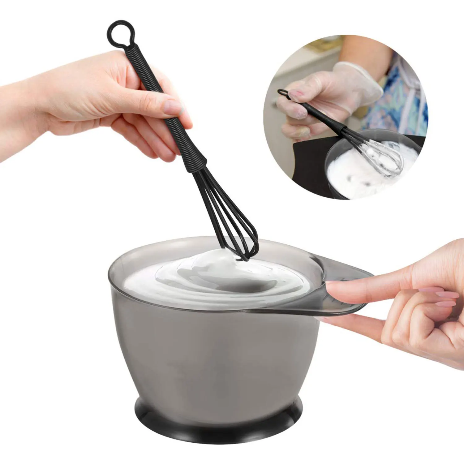 5/22PCS Hair Dye Color Brush Bowl Set with Ear Cap Dye Mixer Hair Tint Dying Coloring Applicator Hairdressing Styling Accessorie thumbnail 3
