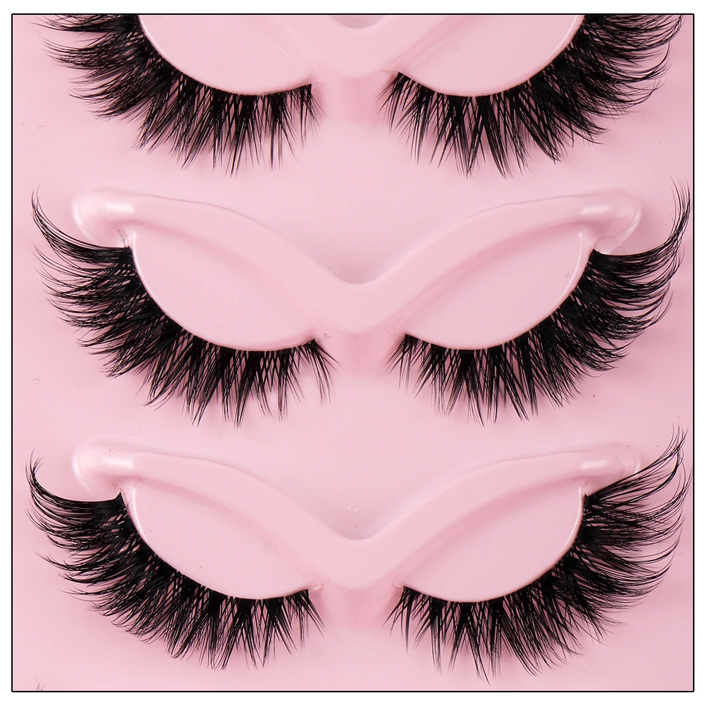 5 Pairs Cat Eye Lashes Faux Mink Eyelashes Natural Long Manga Lashes Winged End Eye Elongated Eyelashes Fake Lashes Makeup thumbnail 4
