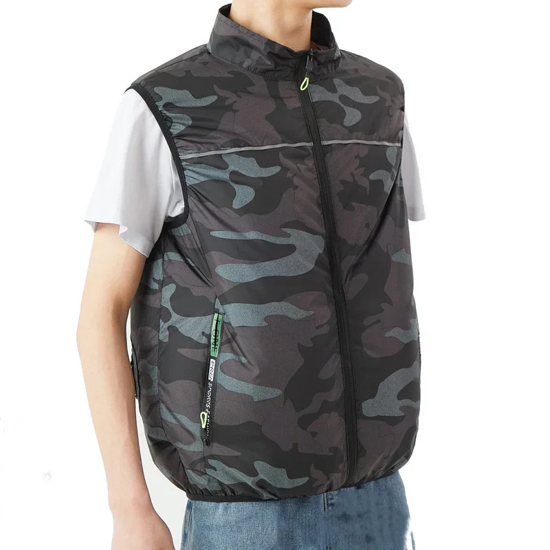 Men's Ice Vest Fan Air Conditioner Clothes Cool Vest Sport USB Rechargeable Cooling Vest Workers Summer Camping Fishing Overalls thumbnail 2