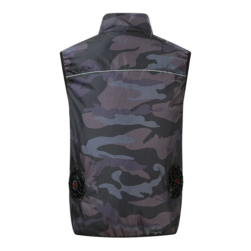 Men's Ice Vest Fan Air Conditioner Clothes Cool Vest Sport USB Rechargeable Cooling Vest Workers Summer Camping Fishing Overalls thumbnail 4