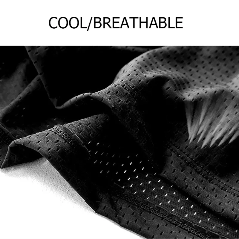 Men Ice Silk Tank Top Men'S Trendy Mesh Breathable Quick Drying Sports Fitness Wide Shoulder Summer Men'S Sleeveless T-Shirt thumbnail 6
