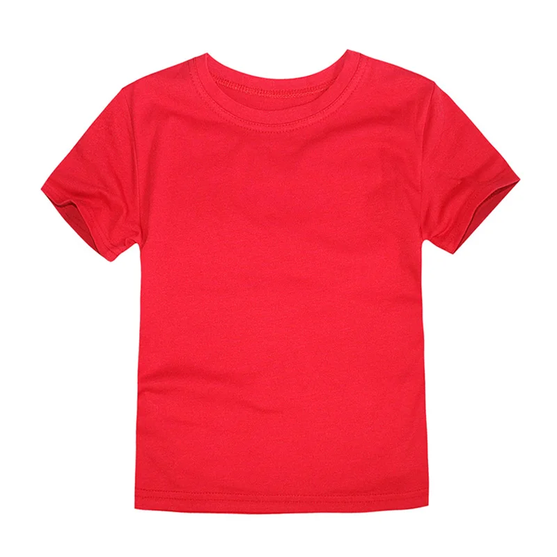 1-14Years Summer Children's Short Sleeve T-shirt Cotton Baby Clothes Boys Girls Blank Infant T-shirt Kids Shirt Solid Tees Tops thumbnail 2