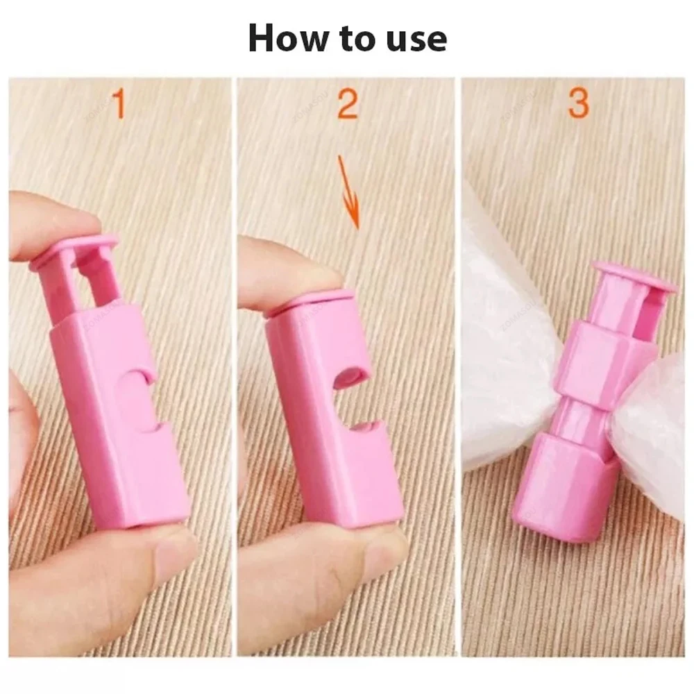 50/1Pcs Reusable Food Sealing Clips Bread Storage Bag Clips For Snack Wrap Bags Spring Clamp Kitchen Organization Sealing Clamp thumbnail 3