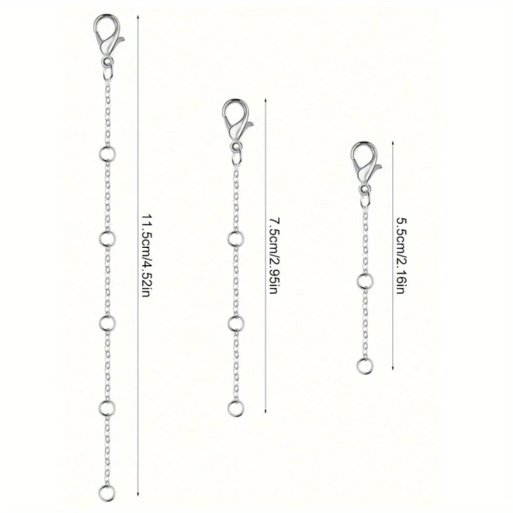 New Lobster Clasp Plus Tail Chain Adjustment Chain Jewelry Extension Chain Simple Necklace Accessories thumbnail 3