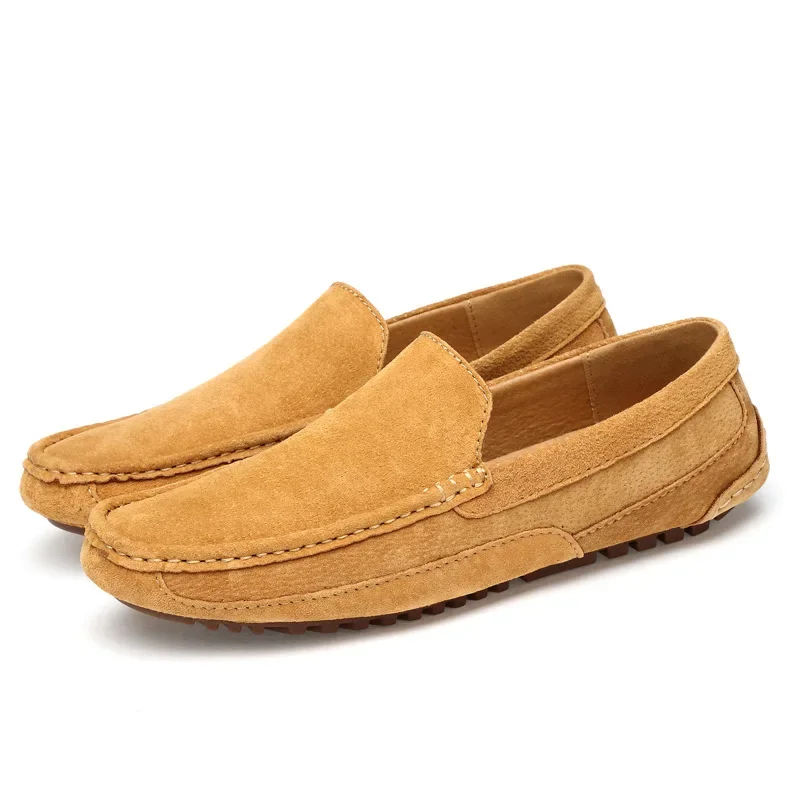 Suede Leather Men’s Loafers Luxury 2024 Casual Shoes for Men Boat Shoes Handmade Men Slipon Driving Shoes Male Moccasins Zapatos thumbnail 3