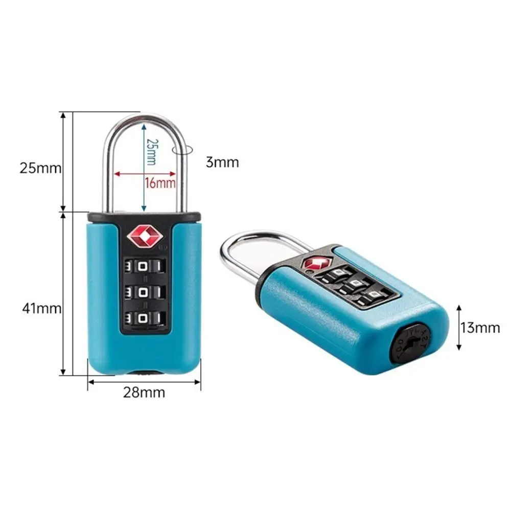 2024 New TSA Customs Code Lock for Travel Luggage Password Changeable Lock Contrast Color Design Padlock thumbnail 6