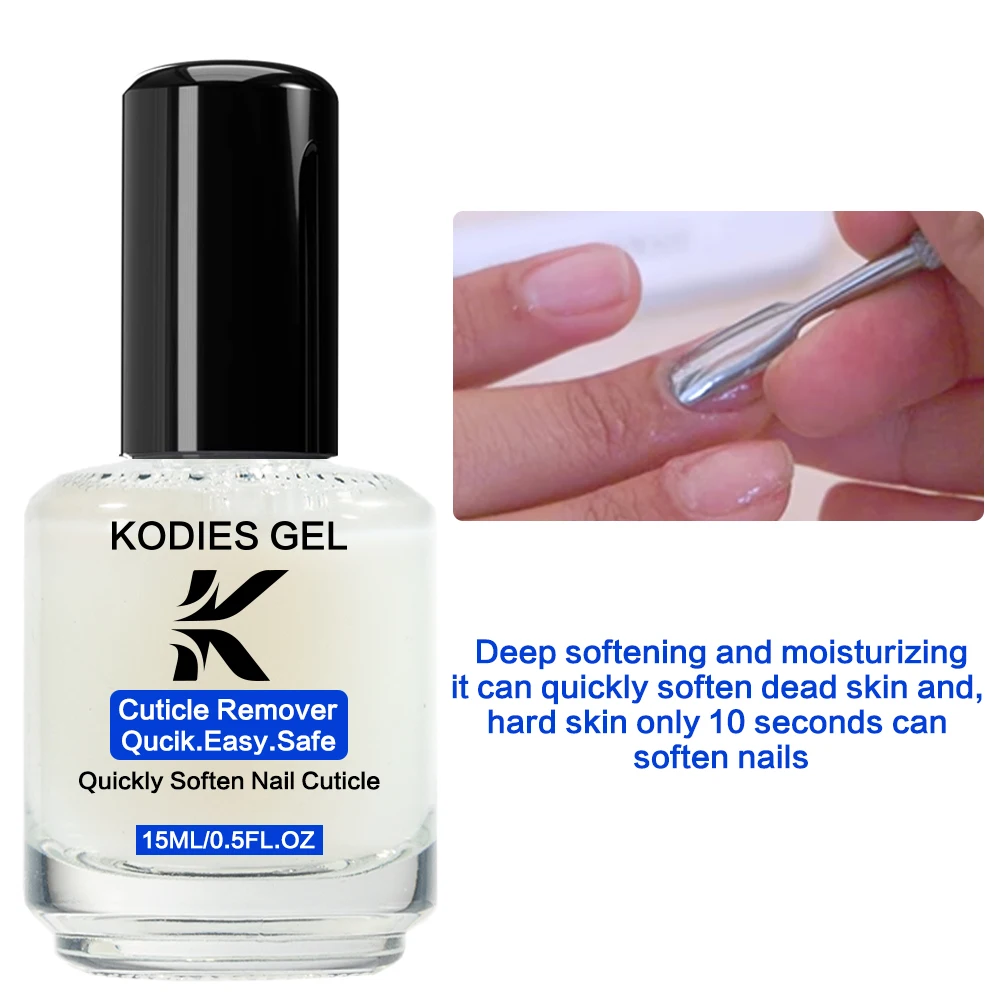 KODIES GEL Cuticle Remover 15ML Gentle Exfoliator Foot Cuticle Oil Softener Liquid Nail Art Treatment Manicure Repair Care Tools thumbnail 2