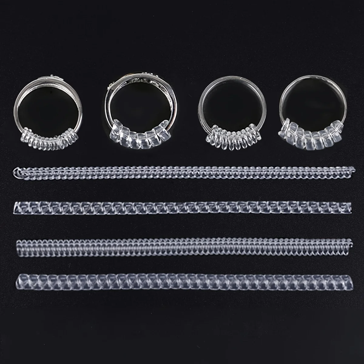 4pcs Invisible Ring Size Adjuster For Loose Rings,  Ring Protection Adjuster, Spiral Ring Gasket Jewelry Fastener is Suitable thumbnail 3