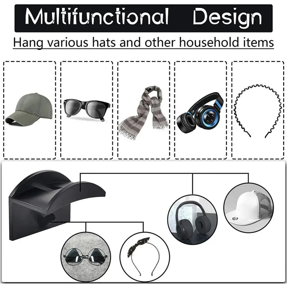 2/4/8/10 Pieces Baseball Casual Hat Storage Box Without Drilling Portable Cap Holder Support Caps Accessories for Caps Organizer thumbnail 5