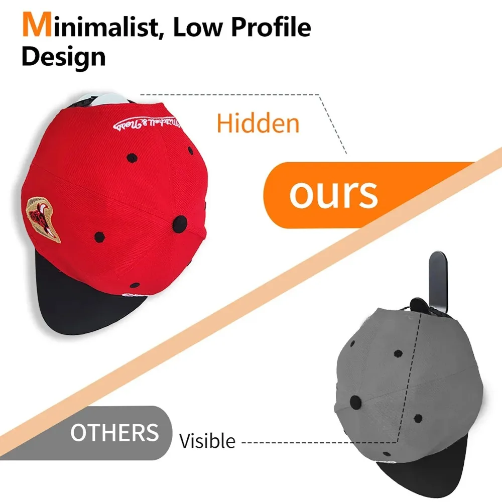 2/4/8/10 Pieces Baseball Casual Hat Storage Box Without Drilling Portable Cap Holder Support Caps Accessories for Caps Organizer thumbnail 3