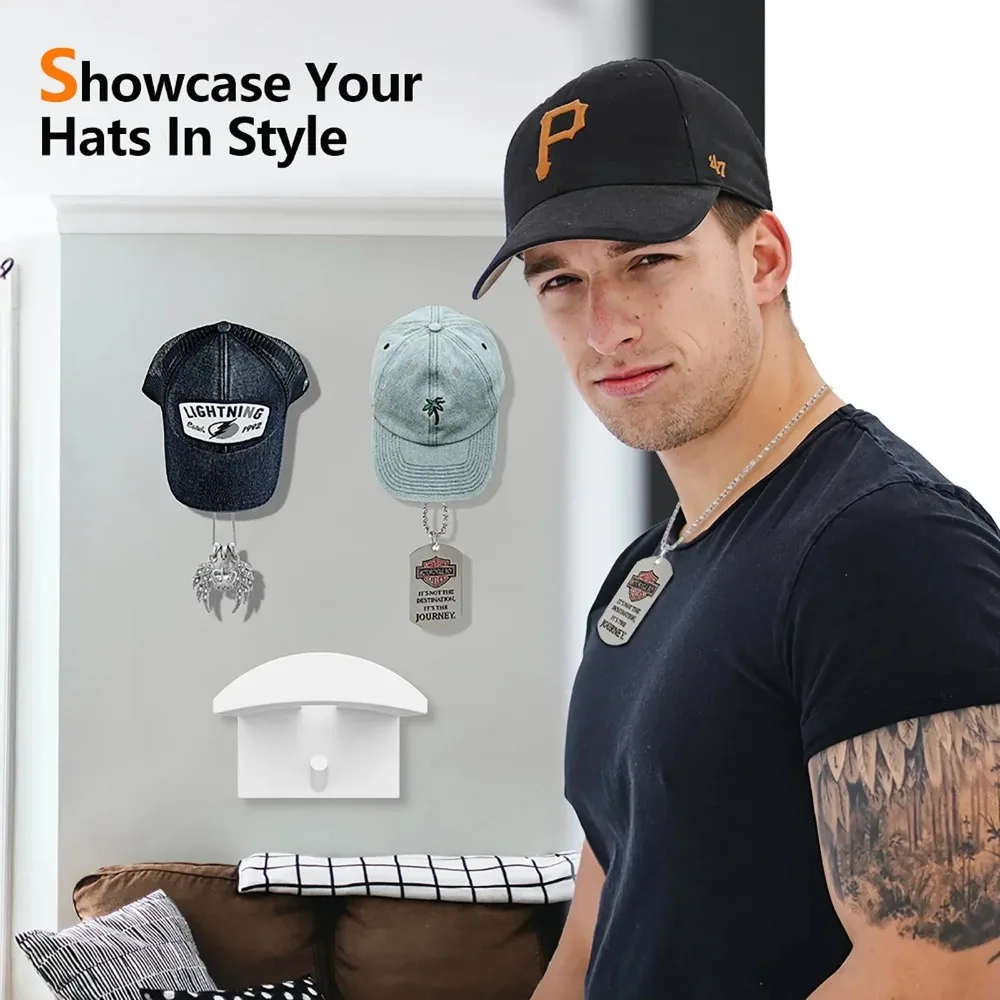 2/4/8/10 Pieces Baseball Casual Hat Storage Box Without Drilling Portable Cap Holder Support Caps Accessories for Caps Organizer thumbnail 2