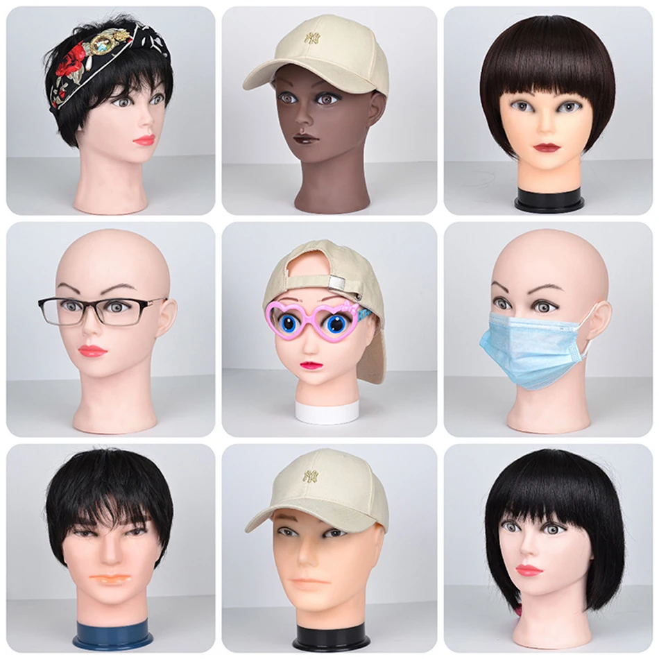 Mannequin Head Wig Stand With Adjustable Wig Tripod Stand Holder For Wigs Making Display Cosmetology Manikin Training Head thumbnail 2