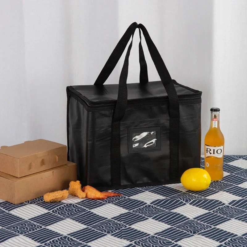 16L-70L Insulated Thermal Tote Bag Big Storage Cooler Delivery Zipper Thermal Case Picnic Camping Tin Foil Food Bags thumbnail 3