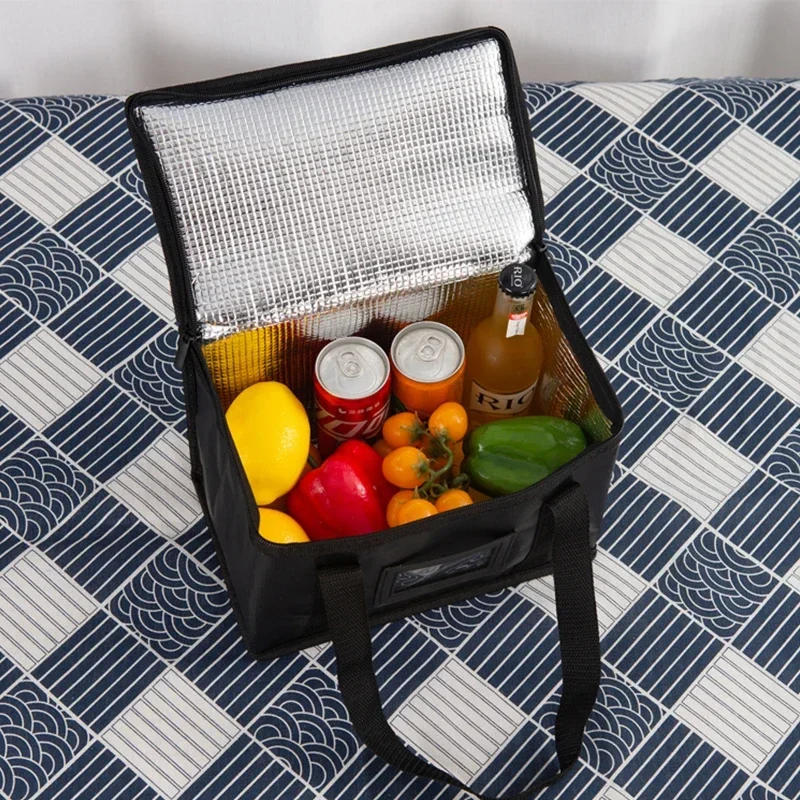 16L-70L Insulated Thermal Tote Bag Big Storage Cooler Delivery Zipper Thermal Case Picnic Camping Tin Foil Food Bags thumbnail 2