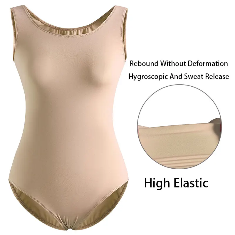 Women's Classic Team Basic Sleeveless Ballet Dance Leotards for Adult Gymnastics Dance Tops with Soft Lining Bodysuits thumbnail 3