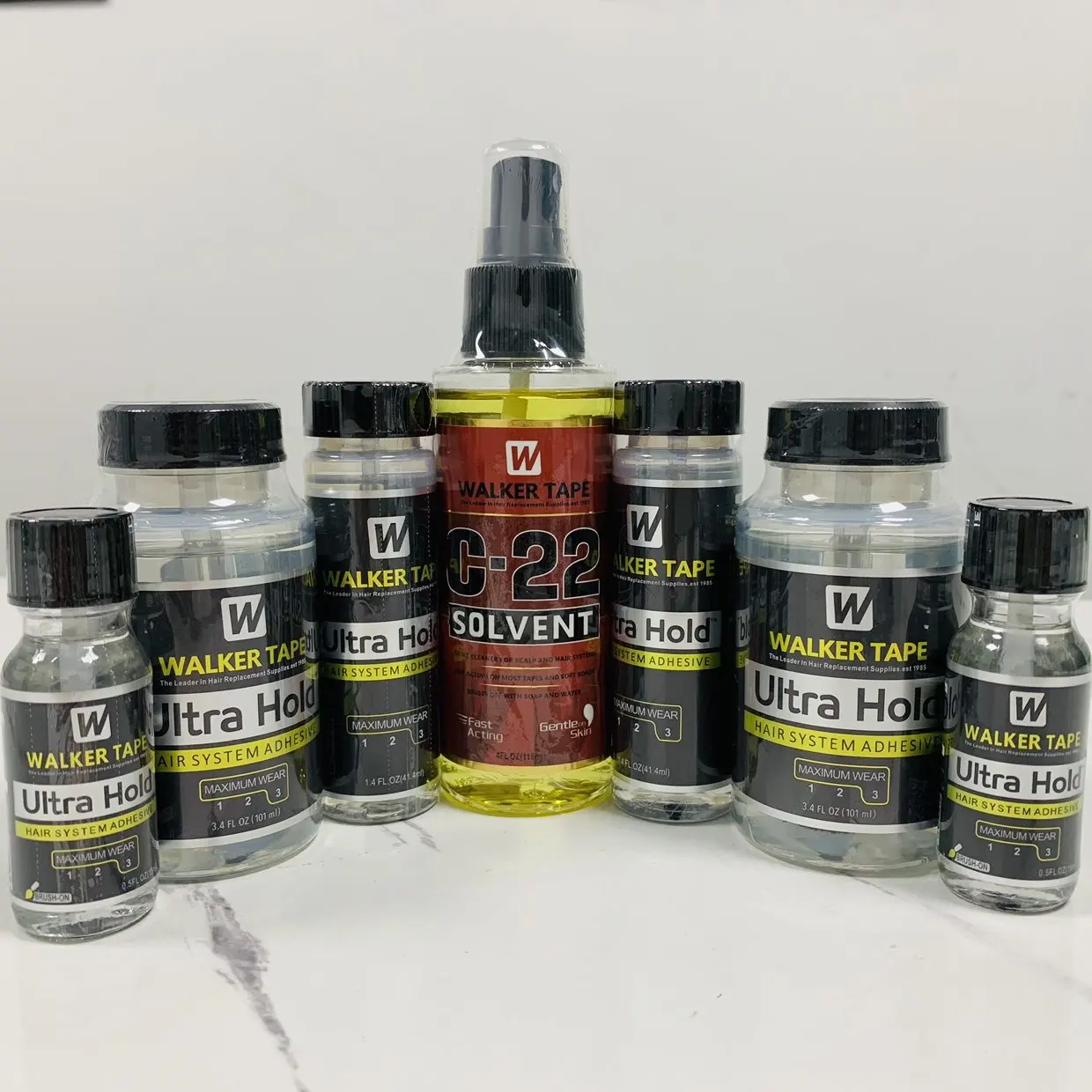 Wholesale Walker Tape Ultra Hold Lace Wig Glue Waterproof Transparent Lace Adhesive for Hair Replacement Brush-on Glue thumbnail 2
