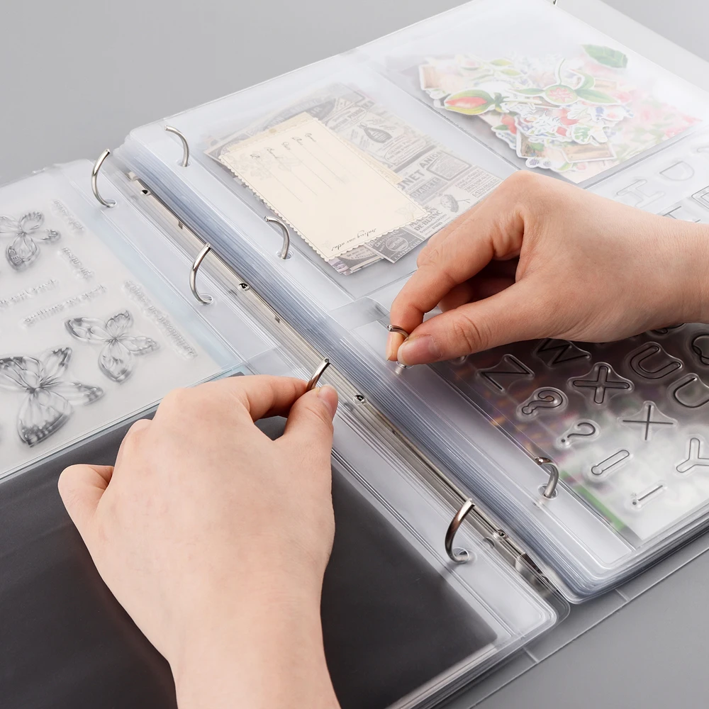 A4 Size Die Storage Book Binder Multipurpose Envelopes Storage Pockets For Scrapbooking Stamps Cutting Dies Folder Organizer Bag thumbnail 5