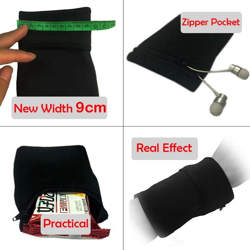 Small Size Wrist Bags Convenient Elastic Cards Wrist Pouch for Outdoor thumbnail 5